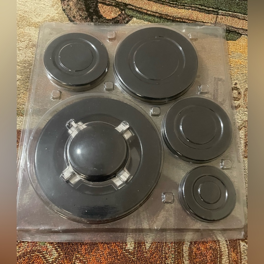 Set of 5 Gas Range Stove Burner Caps NEW